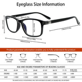 KERECSEN 6 Pack Rectangle Blue Light Blocking Computer Glasses Unisex FLG361 - kerecsen